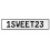 1SWEET23  - White Aluminum Street Sign Mancave Euro Plate Name Door Sign Wall