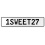1SWEET27  - White Aluminum Street Sign Mancave Euro Plate Name Door Sign Wall