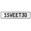 1SWEET30  - White Aluminum Street Sign Mancave Euro Plate Name Door Sign Wall