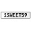 1SWEET59  - White Aluminum Street Sign Mancave Euro Plate Name Door Sign Wall