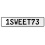 1SWEET73  - White Aluminum Street Sign Mancave Euro Plate Name Door Sign Wall