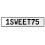 1SWEET75  - White Aluminum Street Sign Mancave Euro Plate Name Door Sign Wall