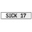 SICK 17  - White Aluminum Street Sign Mancave Euro Plate Name Door Sign Wall