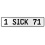 1 SICK 71  - White Aluminum Street Sign Mancave Euro Plate Name Door Sign Wall
