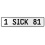 1 SICK 81  - White Aluminum Street Sign Mancave Euro Plate Name Door Sign Wall