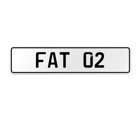 FAT 02  - White Aluminum Street Sign Mancave Euro Plate Name Door Sign Wall Art