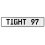 TIGHT 97  - White Aluminum Street Sign Mancave Euro Plate Name Door Sign Wall