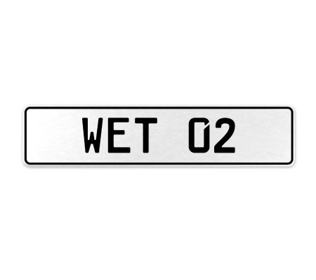 WET 02  - White Aluminum Street Sign Mancave Euro Plate Name Door Sign Wall Art