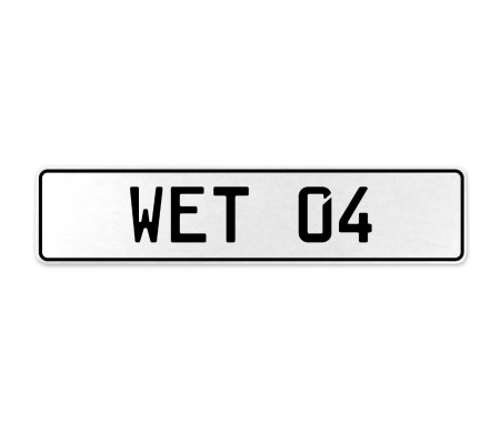 WET 04  - White Aluminum Street Sign Mancave Euro Plate Name Door Sign Wall Art