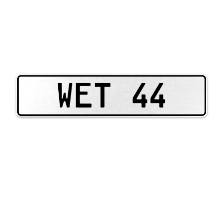 WET 44  - White Aluminum Street Sign Mancave Euro Plate Name Door Sign Wall Art