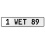1 WET 89  - White Aluminum Street Sign Mancave Euro Plate Name Door Sign Wall