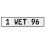 1 WET 96  - White Aluminum Street Sign Mancave Euro Plate Name Door Sign Wall