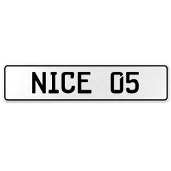 NICE 05  - White Aluminum Street Sign Mancave Euro Plate Name Door Sign Wall