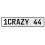1CRAZY 44  - White Aluminum Street Sign Mancave Euro Plate Name Door Sign Wall