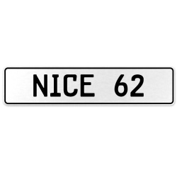 NICE 62  - White Aluminum Street Sign Mancave Euro Plate Name Door Sign Wall