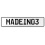 MADEIN03  - White Aluminum Street Sign Mancave Euro Plate Name Door Sign Wall