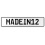 MADEIN12  - White Aluminum Street Sign Mancave Euro Plate Name Door Sign Wall