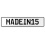 MADEIN15  - White Aluminum Street Sign Mancave Euro Plate Name Door Sign Wall