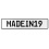 MADEIN19  - White Aluminum Street Sign Mancave Euro Plate Name Door Sign Wall
