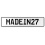 MADEIN27  - White Aluminum Street Sign Mancave Euro Plate Name Door Sign Wall