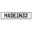 MADEIN32  - White Aluminum Street Sign Mancave Euro Plate Name Door Sign Wall