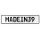 MADEIN39  - White Aluminum Street Sign Mancave Euro Plate Name Door Sign Wall