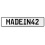 MADEIN42  - White Aluminum Street Sign Mancave Euro Plate Name Door Sign Wall