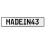 MADEIN43  - White Aluminum Street Sign Mancave Euro Plate Name Door Sign Wall