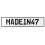 MADEIN47  - White Aluminum Street Sign Mancave Euro Plate Name Door Sign Wall