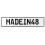 MADEIN48  - White Aluminum Street Sign Mancave Euro Plate Name Door Sign Wall