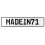 MADEIN71  - White Aluminum Street Sign Mancave Euro Plate Name Door Sign Wall