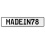 MADEIN78  - White Aluminum Street Sign Mancave Euro Plate Name Door Sign Wall