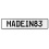 MADEIN83  - White Aluminum Street Sign Mancave Euro Plate Name Door Sign Wall