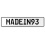 MADEIN93  - White Aluminum Street Sign Mancave Euro Plate Name Door Sign Wall
