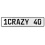 1CRAZY 40  - White Aluminum Street Sign Mancave Euro Plate Name Door Sign Wall
