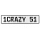 1CRAZY 51  - White Aluminum Street Sign Mancave Euro Plate Name Door Sign Wall