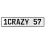 1CRAZY 57  - White Aluminum Street Sign Mancave Euro Plate Name Door Sign Wall