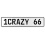 1CRAZY 66  - White Aluminum Street Sign Mancave Euro Plate Name Door Sign Wall