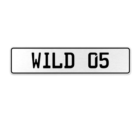 WILD 05  - White Aluminum Street Sign Mancave Euro Plate Name Door Sign Wall