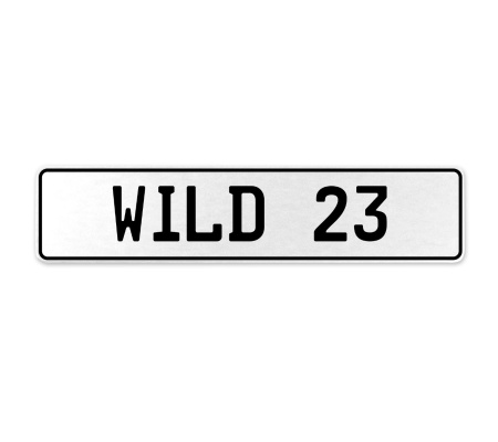 WILD 23  - White Aluminum Street Sign Mancave Euro Plate Name Door Sign Wall