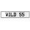 WILD 55  - White Aluminum Street Sign Mancave Euro Plate Name Door Sign Wall