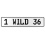1 WILD 36  - White Aluminum Street Sign Mancave Euro Plate Name Door Sign Wall