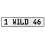 1 WILD 46  - White Aluminum Street Sign Mancave Euro Plate Name Door Sign Wall