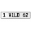 1 WILD 62  - White Aluminum Street Sign Mancave Euro Plate Name Door Sign Wall