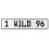 1 WILD 96  - White Aluminum Street Sign Mancave Euro Plate Name Door Sign Wall