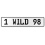 1 WILD 98  - White Aluminum Street Sign Mancave Euro Plate Name Door Sign Wall