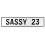 SASSY 23  - White Aluminum Street Sign Mancave Euro Plate Name Door Sign Wall