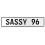 SASSY 96  - White Aluminum Street Sign Mancave Euro Plate Name Door Sign Wall