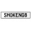 SMOKEN08  - White Aluminum Street Sign Mancave Euro Plate Name Door Sign Wall