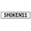 SMOKEN11  - White Aluminum Street Sign Mancave Euro Plate Name Door Sign Wall